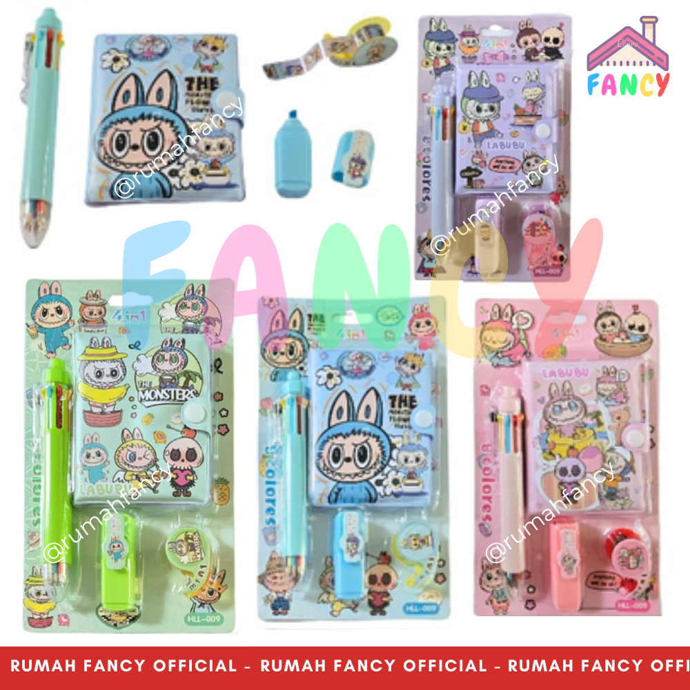 

Paket Alat Tulis/ Study Set Buku Notes + Bolpen 8 warna FANCY HL 009 Labubu / Melody / Melody/ Kuromi / Cinnamoroll