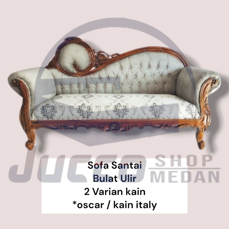 [ Jucco ] Sofa Santai Kayu Jepara Ulir Murah - Sofa Tamu Kayu Jepara Klasik - Kursi Tamu Kayu Ukir J