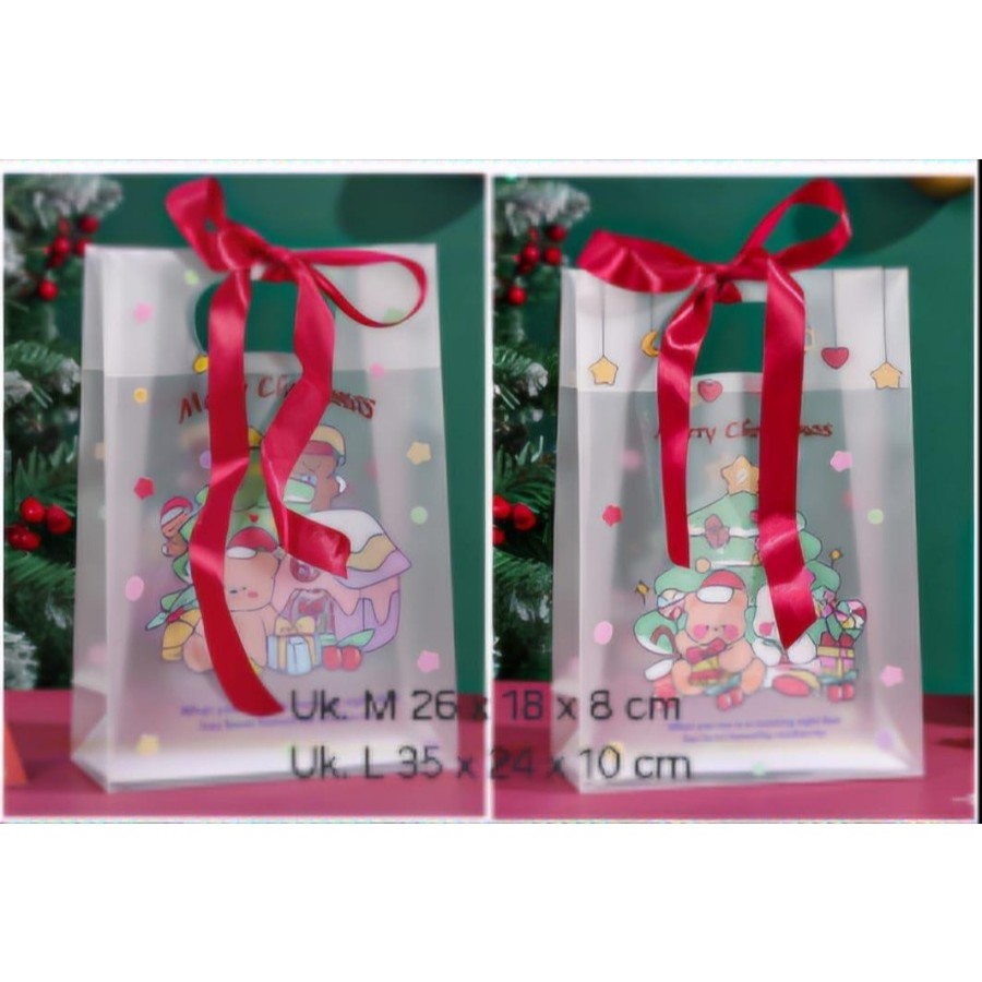 

Tas mika pp doff oval motif natal / tas hampers natal PER PCS / BIJI