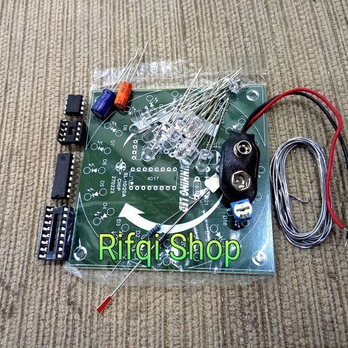 DIY Kit Running Led Berjalan belajar rakit Elektronik belum Solder