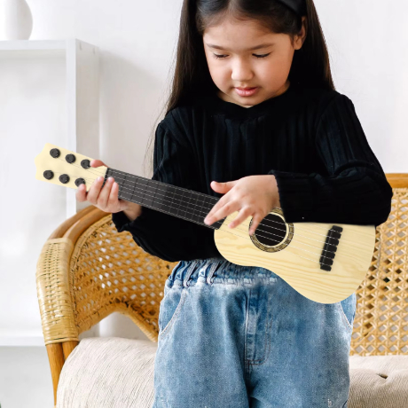 SOF Mainan Gitar Puzzle, Alat Musik Instrumen Anak, Ukulele Plastik untuk Anak-anak
