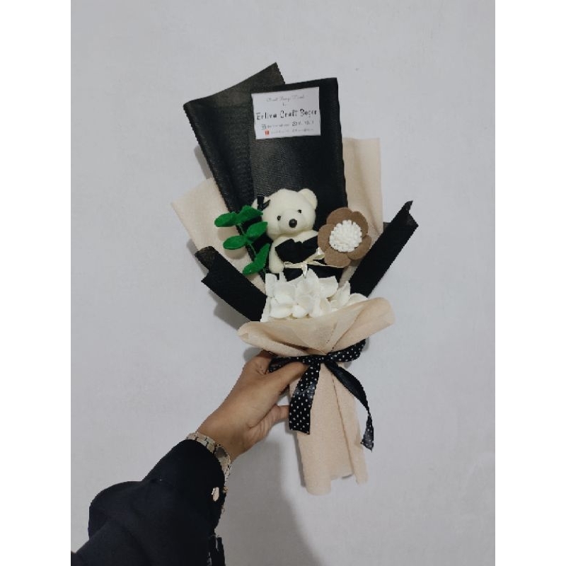 

( TEDDY HCN ) Bucket bunga Teddy bear mini