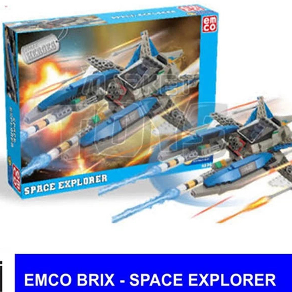 EMCO BRIX - SPACE EXPLORER Mainan Anak Susun Balok Brick Model Pesawat Kapal Luar Angkasa Astronout 