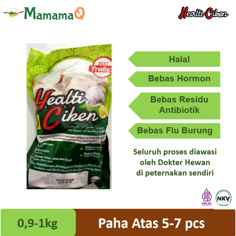

HEALTI CIKEN HEALTHY CHICKEN Ayam Sehat Probiotik Paha Atas Halal 0,9-1 kg