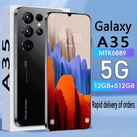 【2024 New】Samsung Galaxy A35 5G HP Asli 7.5inci Layar RAM16+ROM512GB HD Handphone android 13 5G HP m