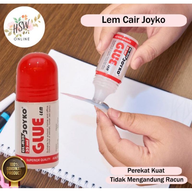 

Lem Kertas Cair Glue Joyko Original Non Toxic Lem Dot Bening Serbaguna