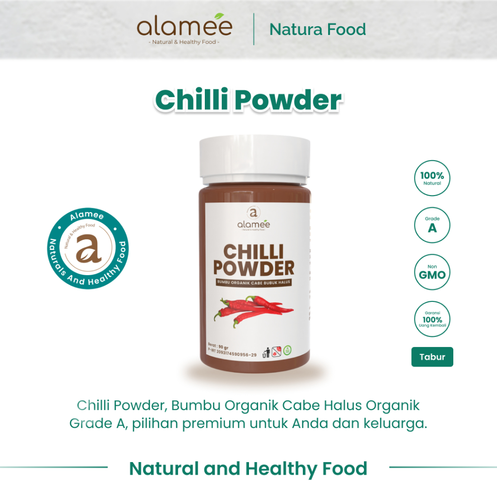 

ALAMEE Bubuk Cabe Halus Chilli Powder Chili Cabai Seasoning Bumbu Dapur Organik Tabur