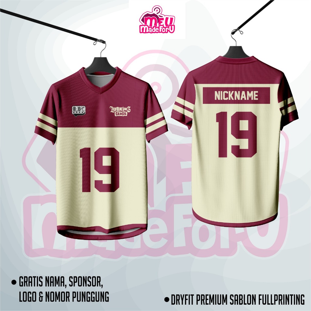 Jersey Baju Wanita/Pria LURKING CLASS Special Edition RED CUSTOM SUKA SUKA DESAIN  Zumba, Badminton,