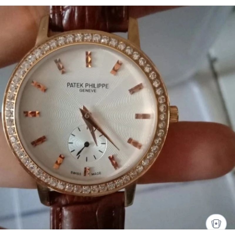 HABISIN STOK JAM TANGAN WANITA TALI KULIT,  GRADE SUPER PATEK PHILIP, BARU,