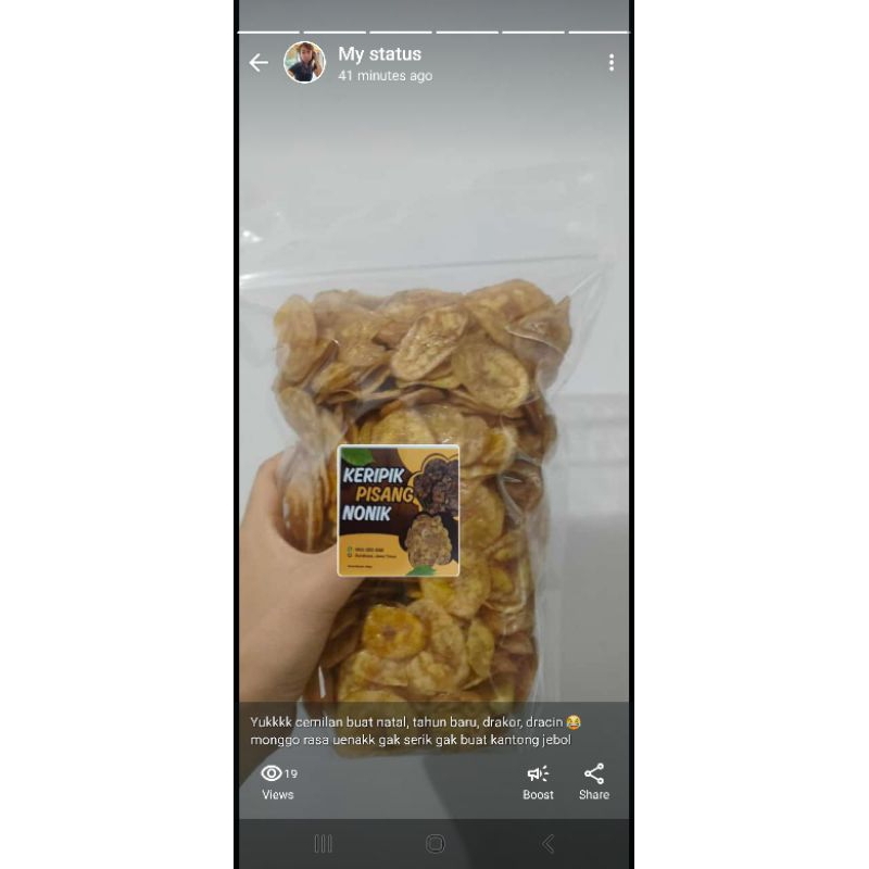 

Kripik pisang madu 150gr