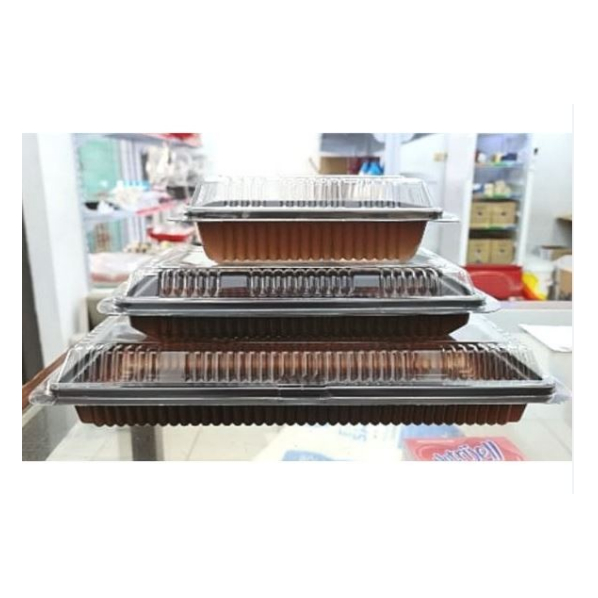 Tray Box Tempat Mika Persegi Panjang Brownies Kue Bolu Cake 1 pc L