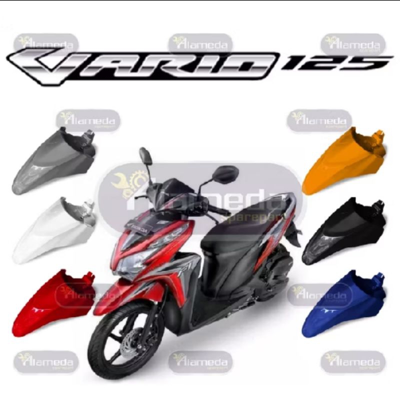 Spakbor depan vario 125 slebor vario old 2013-2014 hitam putih merah abu-abu biru orange slebor depa