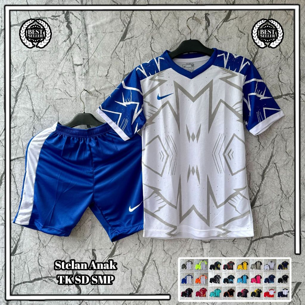 Jersey Futsal Anak SD/SMP Motif Terbaru Baju Bola Anak Anak SSB  Baju Olahraga Anak Laki Laki Bahan 
