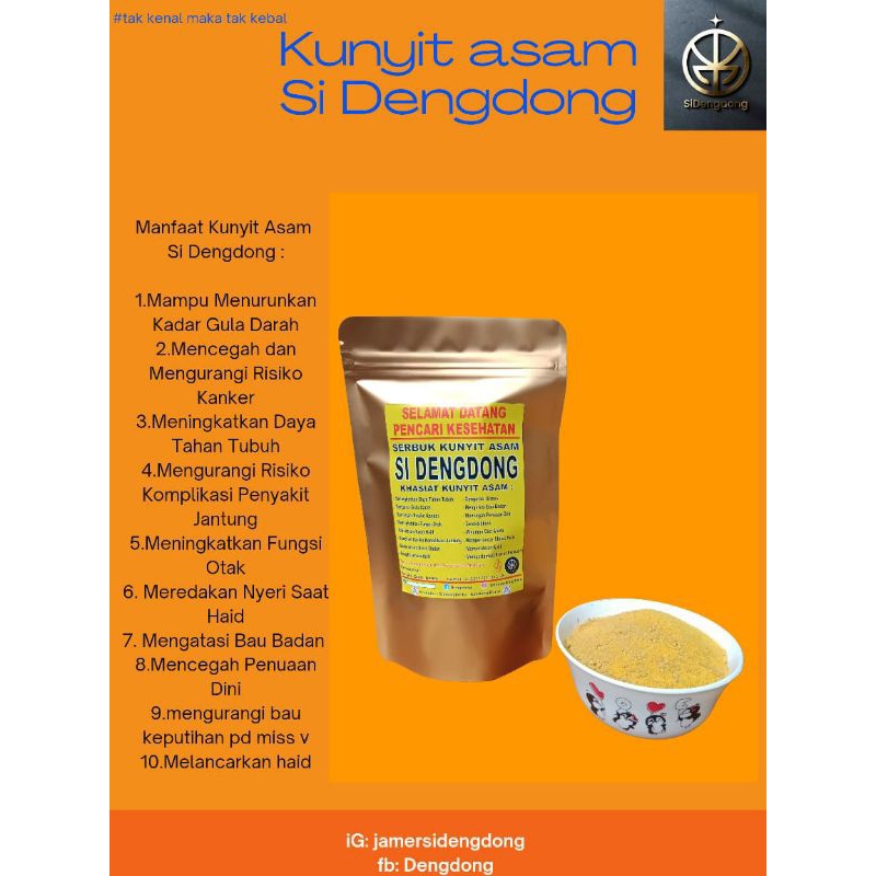 

sidengdong serbuk kunyit asam alami