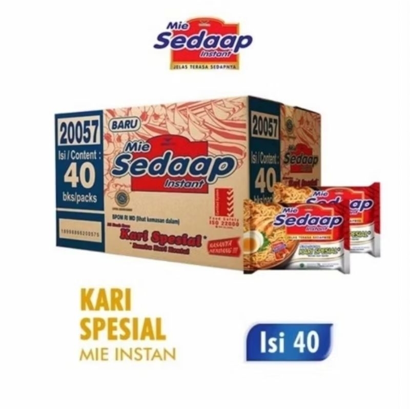 

Mie Sedap Kari Special 1 Dus isi 40 Pcs