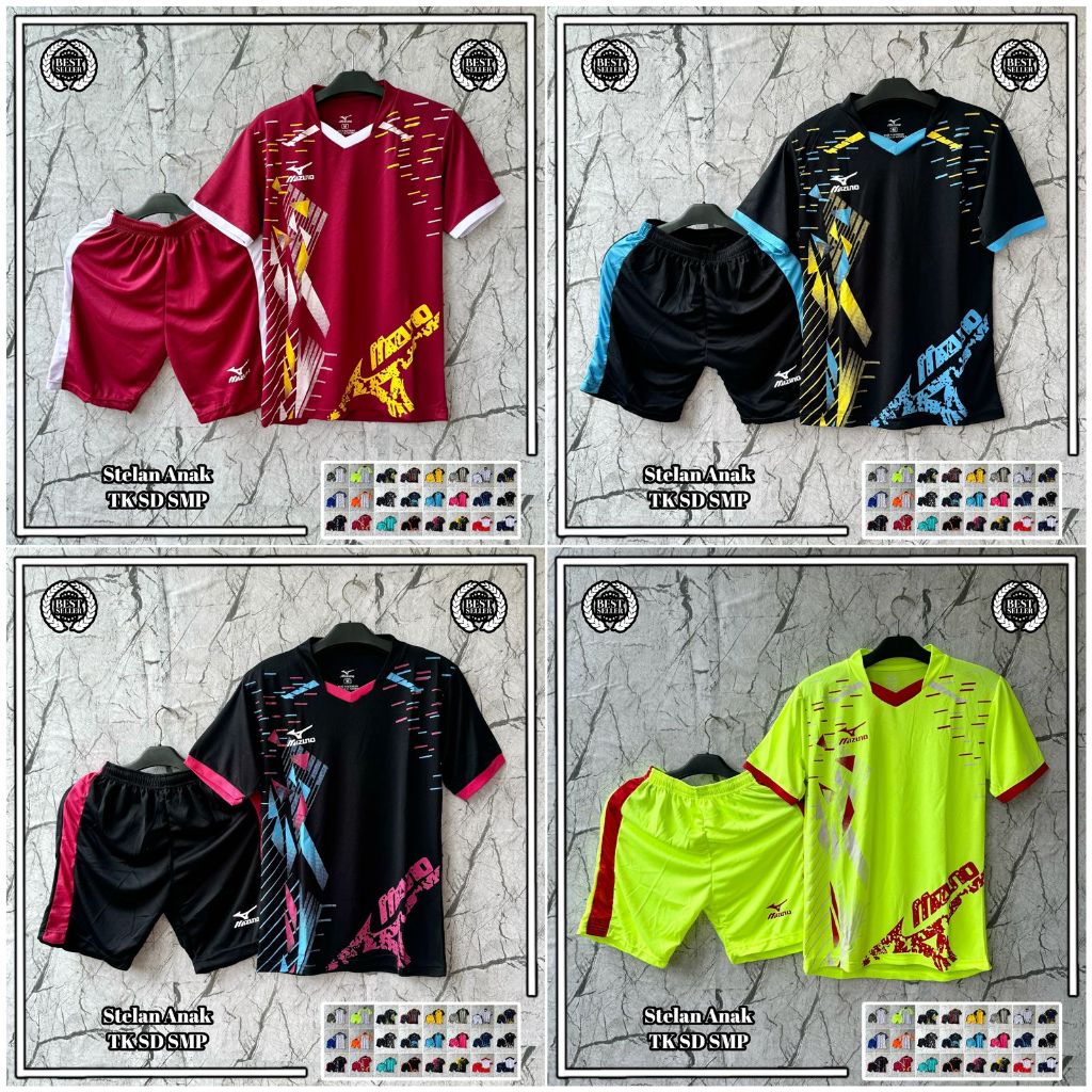 Kaos Bola Junior / Anak Umur 7 Tahun s/d 14 Tahun Jersey Bola Anak Tim SSB Bahan Dri-Fit Menyerap Ke