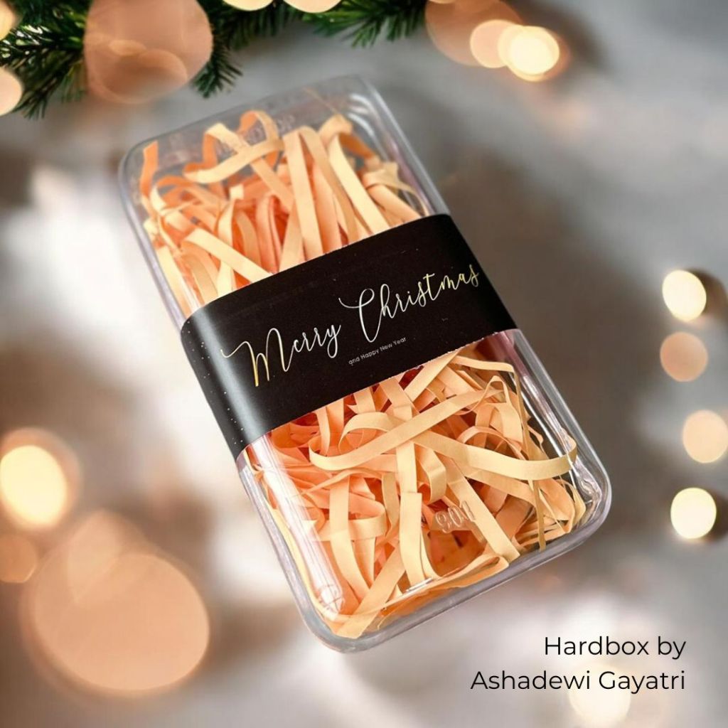 

HARDBOX BY ASHADEWI - LABEL TOPLES HARDTOP 350 GR / Merry Christmas Black / SEAL (BUKAN STICKER)