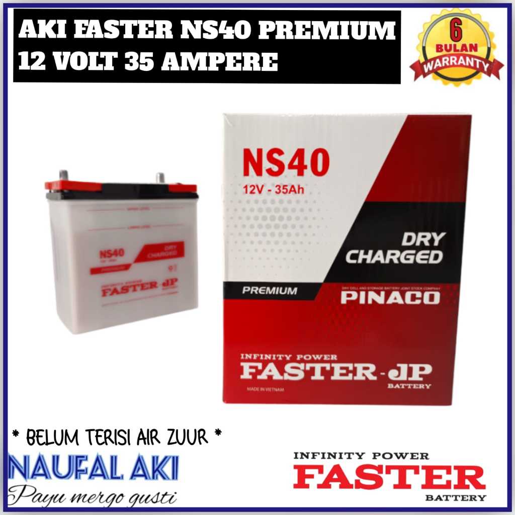 Aki Mobil Avanza/Rush/Espass/Terios/Xenia/Katana/Carry FASTER PREMIUM NS40 35 AH