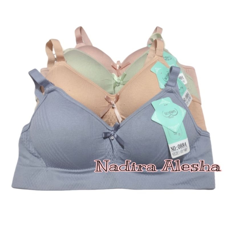 [1pc] BH/Bra Scalen art 0884 Scalen art 0609 Scalen art 0309 Soft Kait 3 cup A (cup kecil)