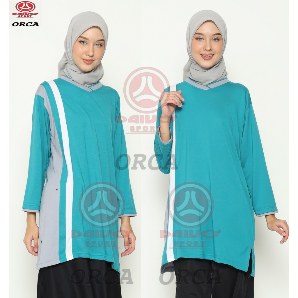Atasan olahraga muslimah tunik wanita/baju kaos olahraga muslim/baju olahraga muslimah tunik 77