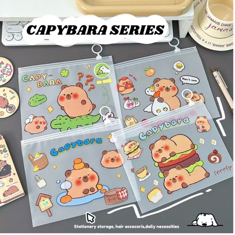Capybara Zipper Pouch Series Ziplock Pouch Organizer Pouch PVC Travel Pouch Waterproof