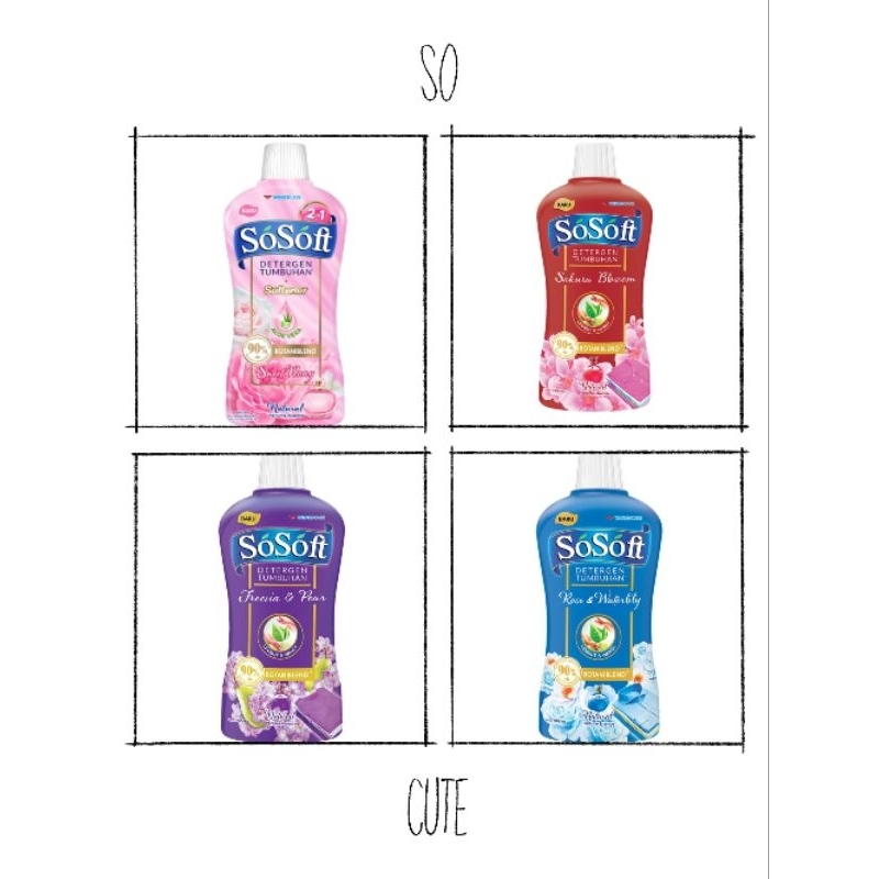 Sosoft Deterjen Cair Tumbuhan 700 ml  / Deterjen Sosoft / Deterjen Cair Sosoft 700 ml