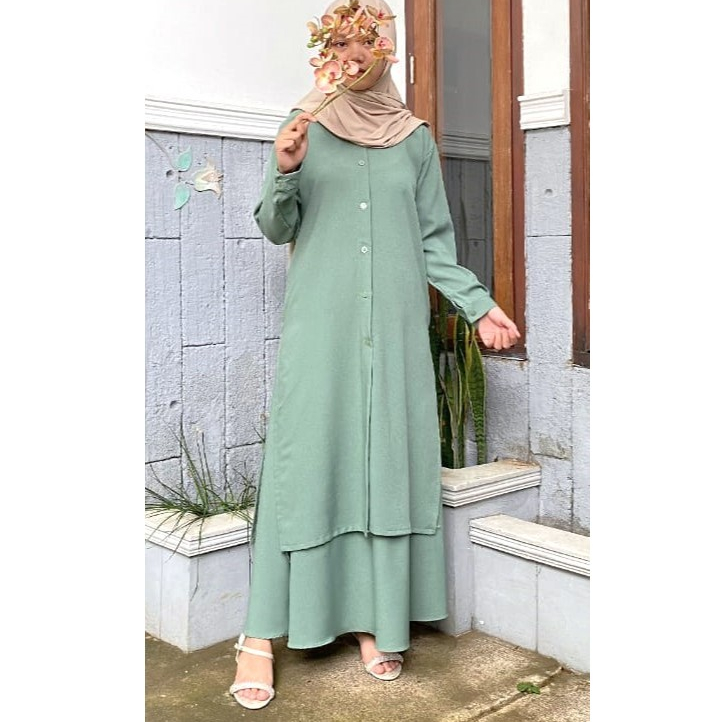 Setelan Murah Wonset Ld110 Oneset Buju S M L Xl Xxl Cewek Atasan Bawahan Ngaji 2025 Dewasa Muslimah 
