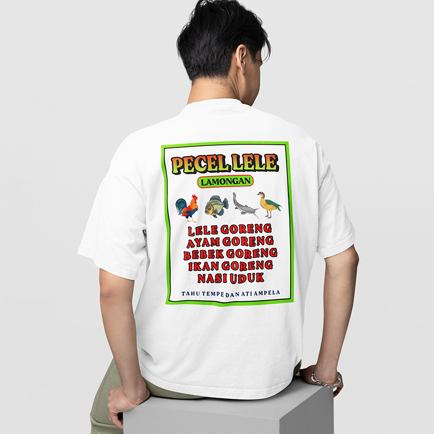 KAOSBRO - Kaos PECEL LELE LAMONGAN - Kaos Unik Langka - 100% Cotton combed  - Pria dan Wanita