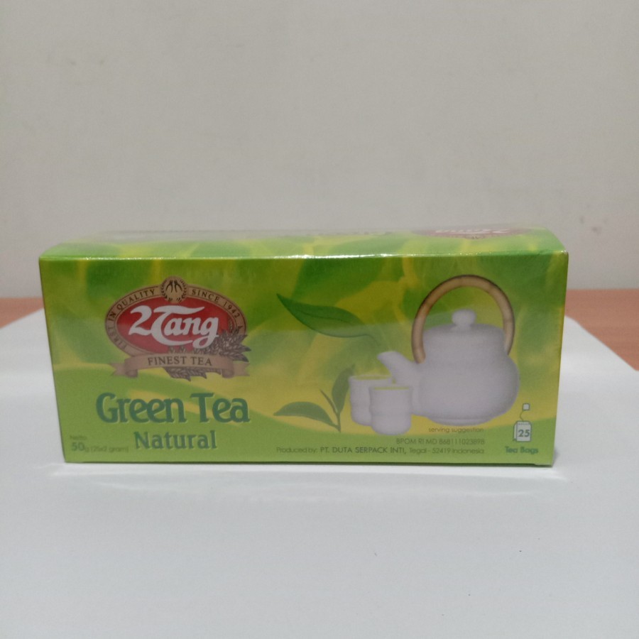 

Green Tea Natural 25 bag Pure Green (Teh Hijau Murni Asli Merek 2Tang)