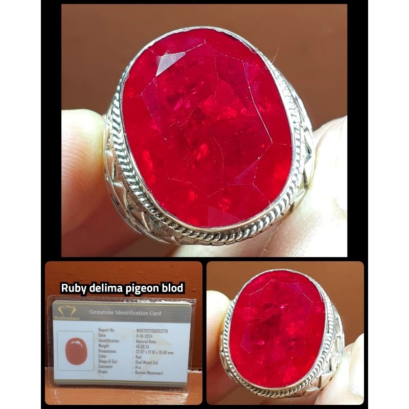 NATURAL RUBY BURMA JUMBO PIGEON BLOD SUPER