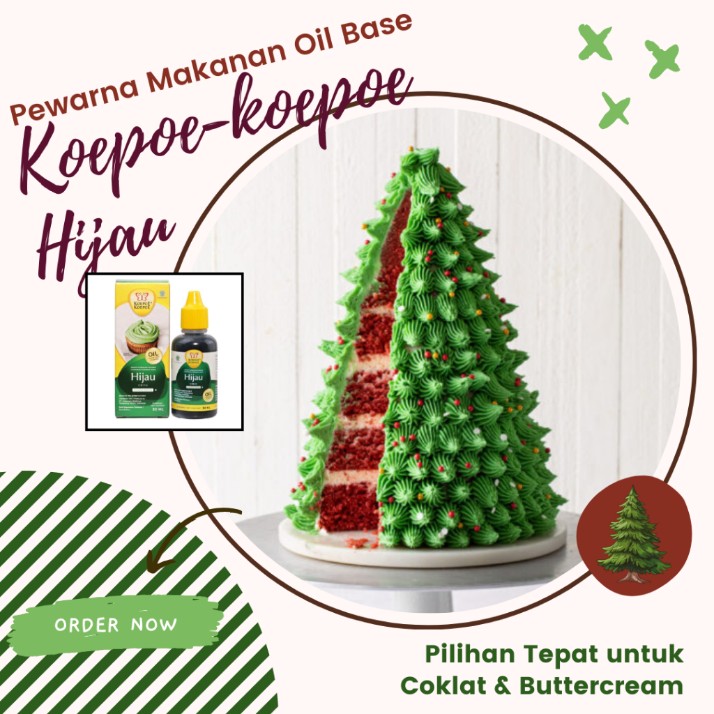 

Pewarna Makanan Koepoe Koepoe Food Coloring Pangan Green Hijau Oil Base Minyak - Baking