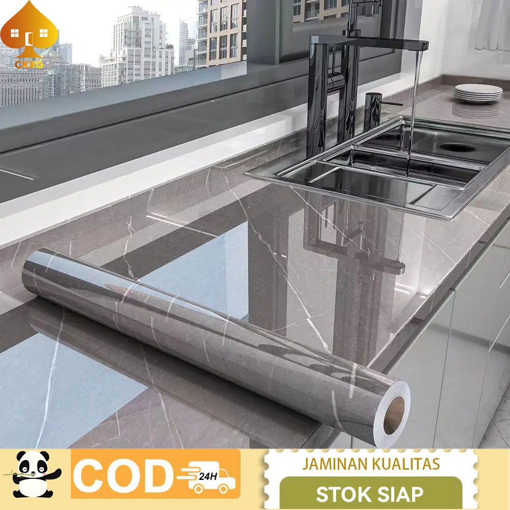 Tahan Panas Wallpaper Stiker Dinding 3D Walpaper Dapur Anti Minyak Dan Panas Kamar Mandi Anti Air Le