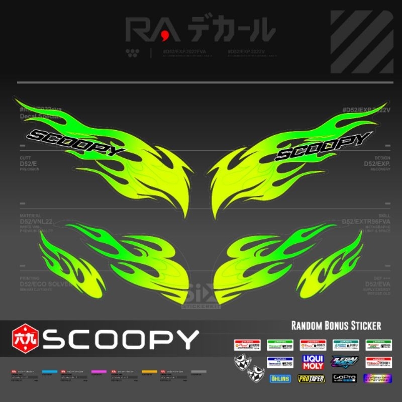 STRIPING TRANSPARAN SCOOPY/STIKER SCOOPY MOTIF API