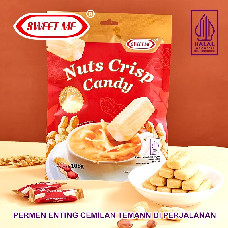 

[Halal] Sweet Me Permen Enting Viral Rasa Kacang Nuts Crisp Candy 108 Gr