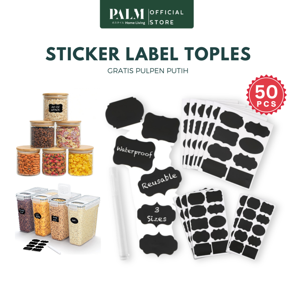 

Sticker Label Bumbu Dapur Toples Removable 50 PCS