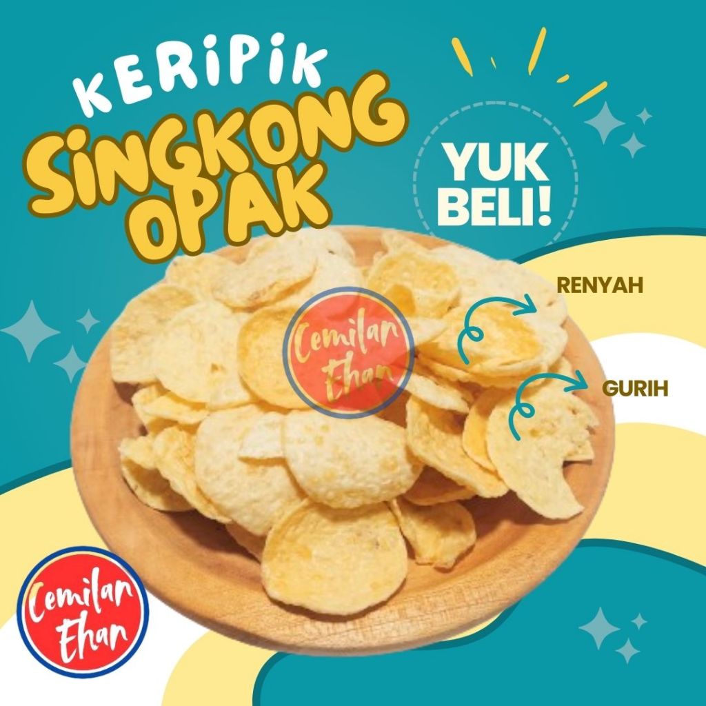 

Keripik Singkong Opak - 250gr Asin Gurih Dan Renyah Cemilan Kiloan