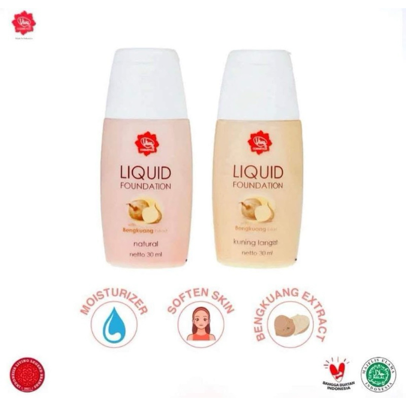 Safbeautyss❤️Viva Liquid Foundation Natural-alas bedak viva