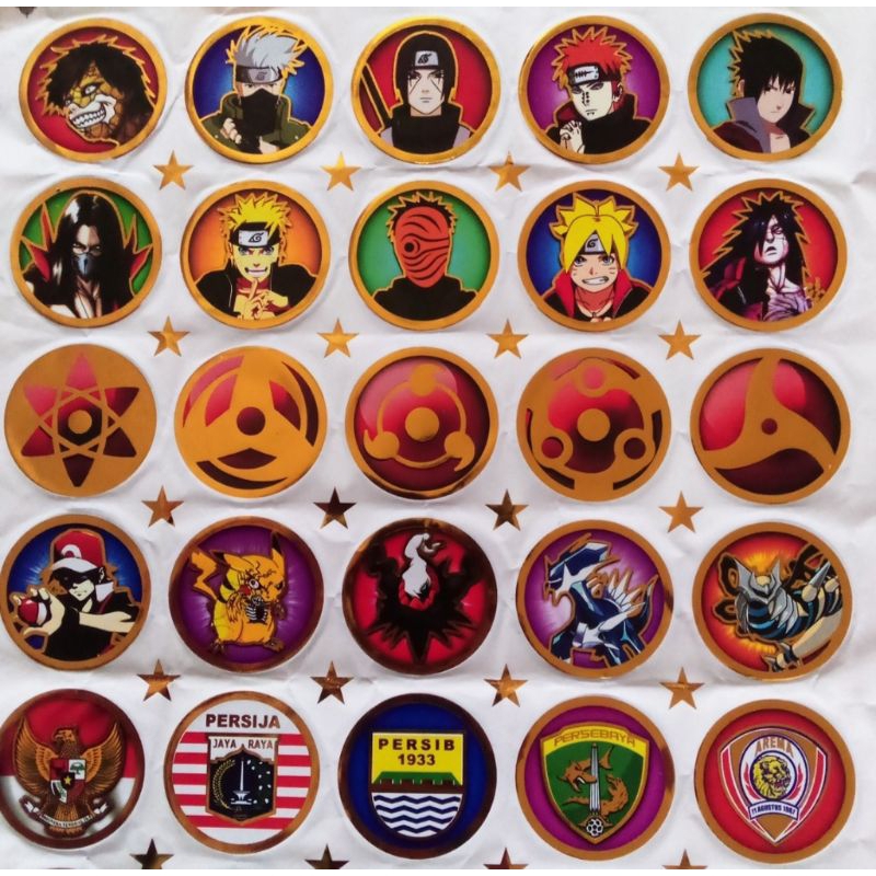 1 Lembar Mainan Tajos Besi Warna Emas Karakter