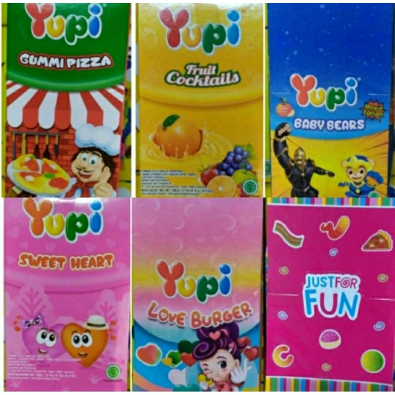 

Yupi Aneka Ragam Rasa Dan Bentuk ( isi 12 Pcs @20gr )