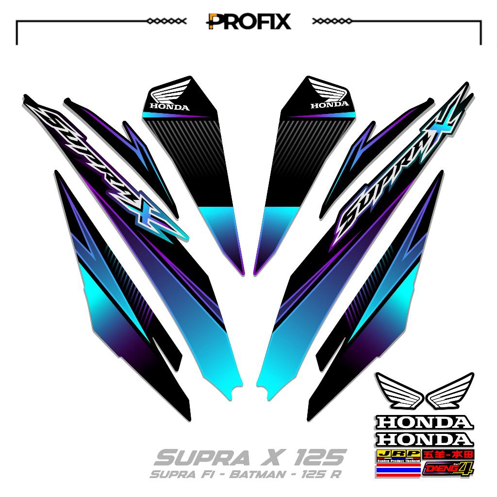 STRIPING SUPRA X 125 R MOTIF 33 STIKER DECAL SUPRA X 125 R-SUPRA FI BATMAN-125R