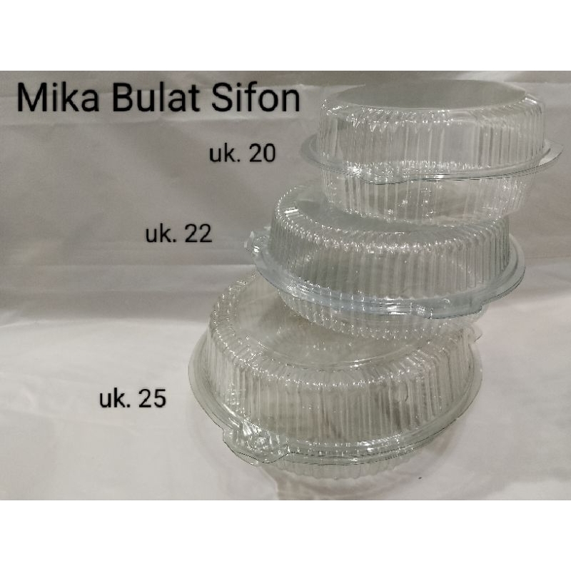 Mika Plastik Bulat Bolu Ukuran Diameter 20,22 dan 25