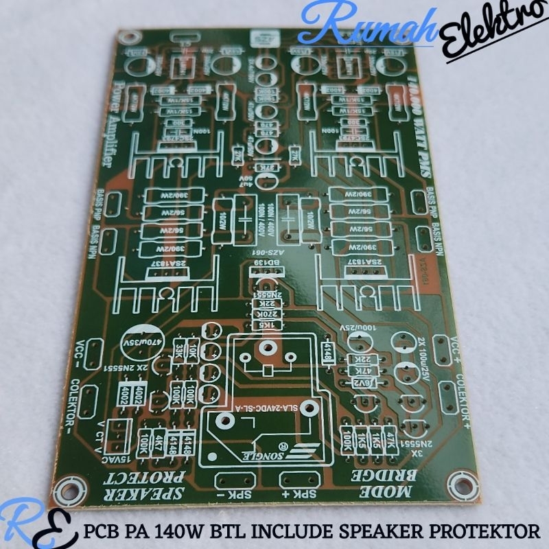 PCB DRIVER POWER AMPLIFIER 140W BTL INCLUDE SPEAKER PROTEKTOR