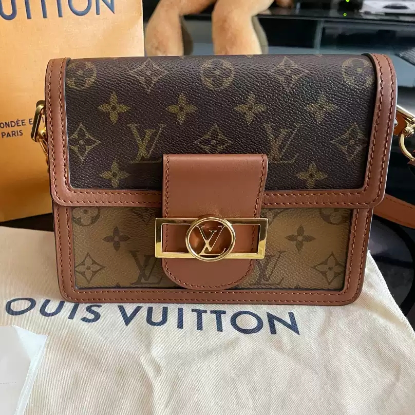 【bekas asli】（ M44580）Louis Vuitton Daphne/tas kurir/tas selempang bahu/tas komuter wanita