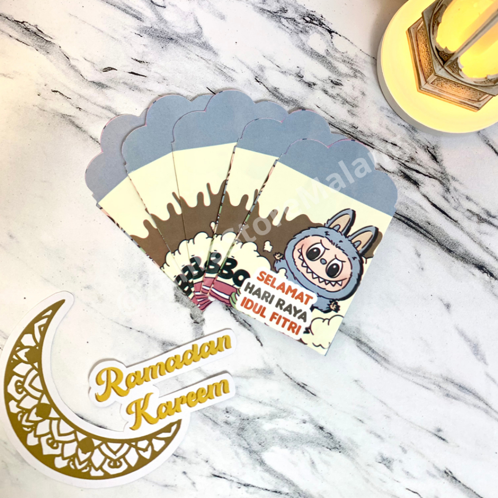 

10 pcs AMPLOP LEBARAN Medium LABUBU KUROMI KARAKTER | amplop lebaran siap pakai