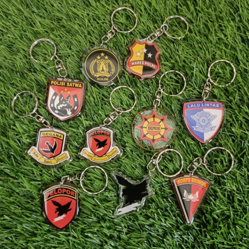 Gantungan Kunci Brimob / Gantungan Kunci Pelopor / Gantungan Kunci Gegana / Gantungan Kunci POLRI