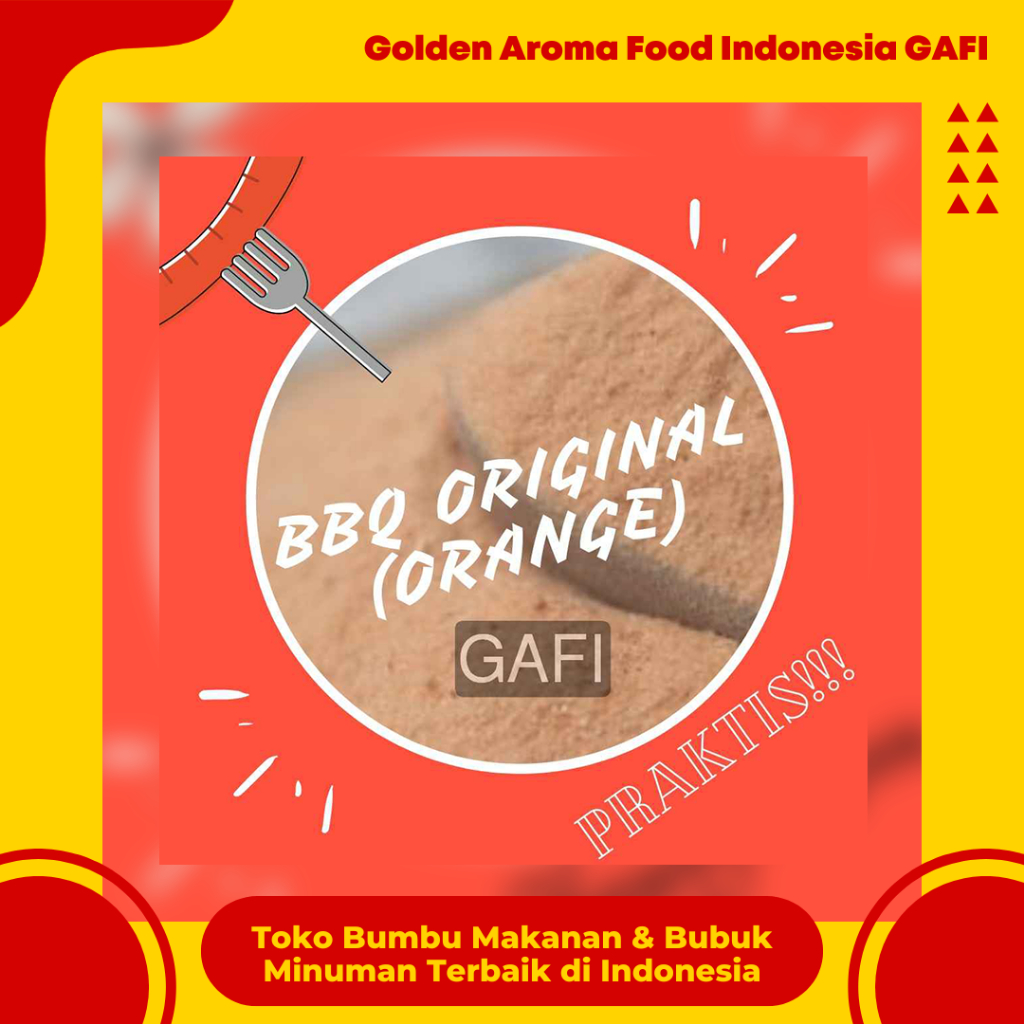 

Bumbu Tabur Rasa Barbeque Original Orange 1 kg Enak Murah Lezat Gurih Halal, Original Orange Bbq Flavour Seasoning Powder 1 kg