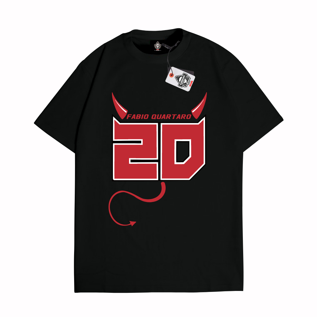 KARIMAKE Kaos Baju T Shirt Distro Unisex Gambar Motogp FABIO QUARTARARO EL DIABLO