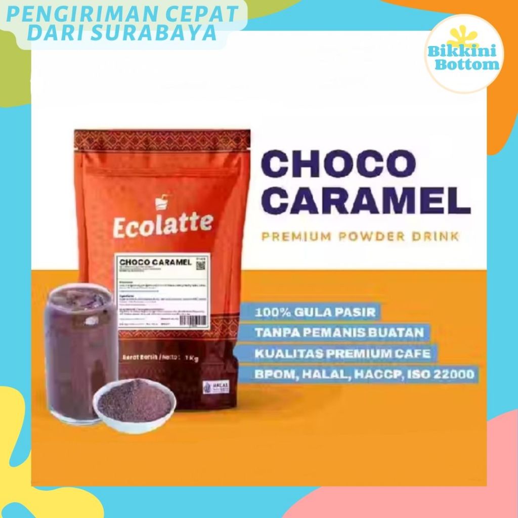 

Bubuk Minuman CHOCO CARAMEL Ecolatte Premium 1kg Bubuk Minuman Rasa CHOCOCARAMEL Powder Drink