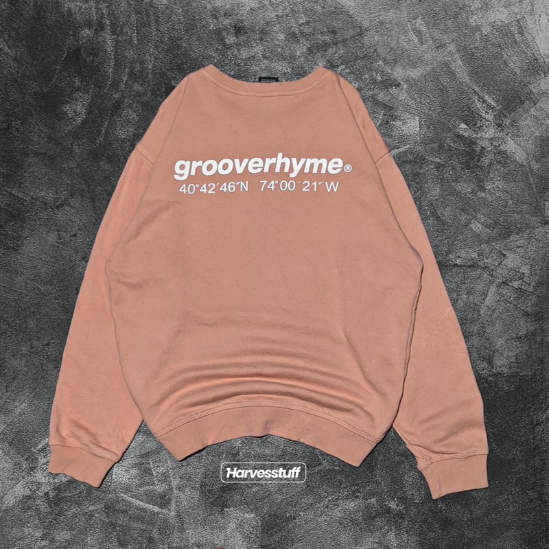 12:12 CREWNECK GROOVERHYME BACIC LOGO PEACH