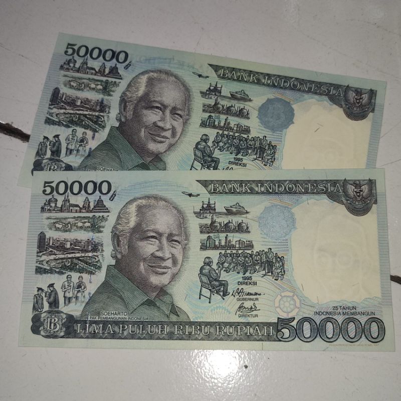 SL32 50000 Ribu Soeharto Original Gress / UNC